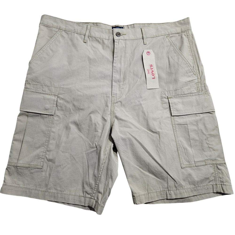 Levi's NWT Carrier Cargo Shorts Men 40 Tan Ripstop Loose Fit 23251-0009